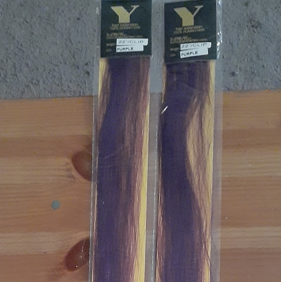 New Clip In Long 100% Human Hair Extensions 22" 20 Packs Purple - Picture 8 of 9